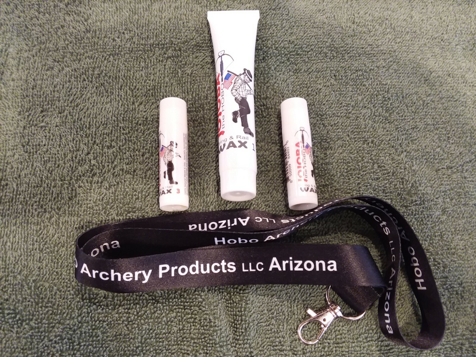 Natural String & Rail Wax plus Lanyard .. Compound or Crossbow Hobo Archery