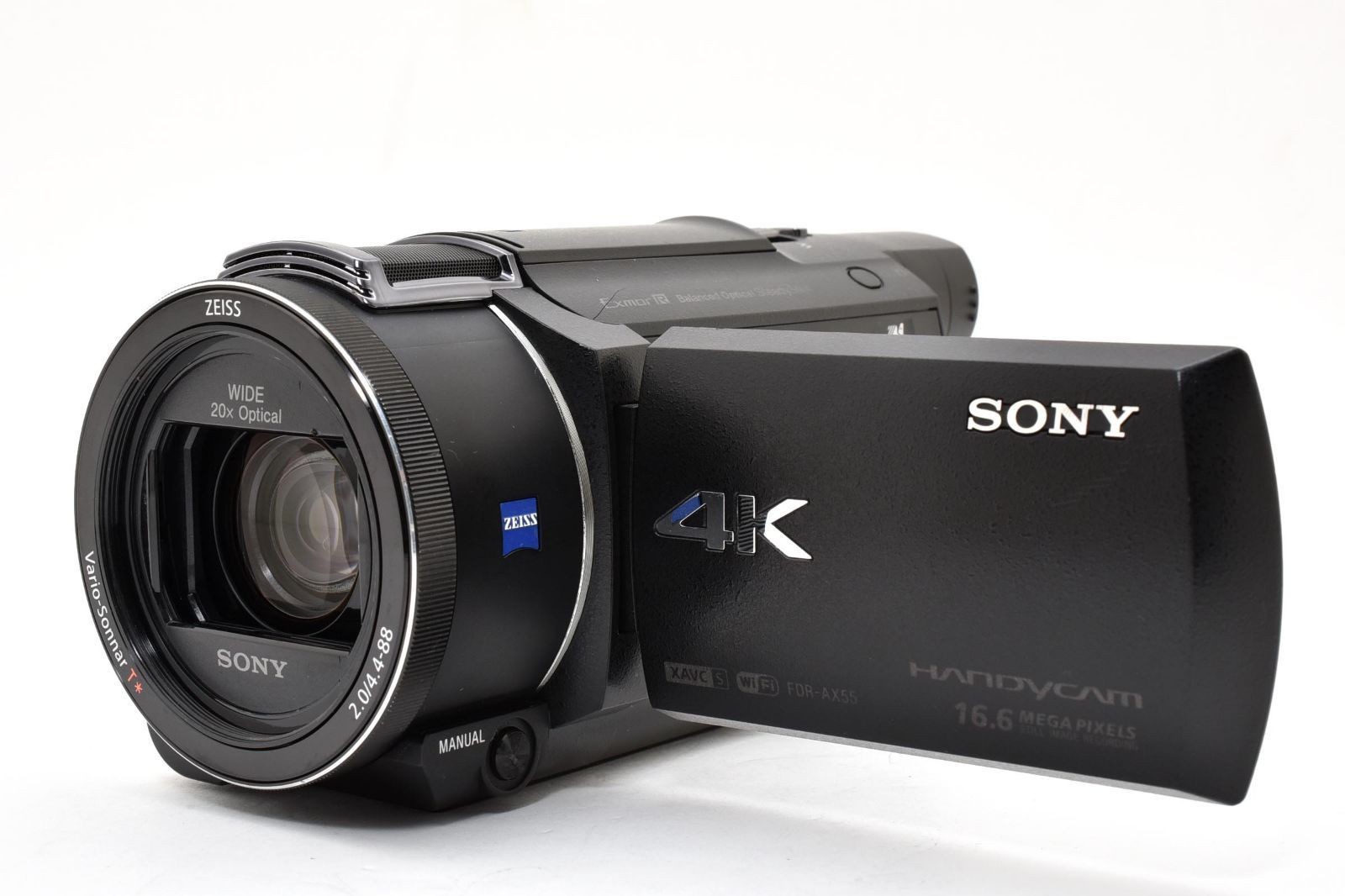 Sony Handycam FDR-AX55 Black 4K Camcorder Video Camera 20x Zoom Japanese Exc+++