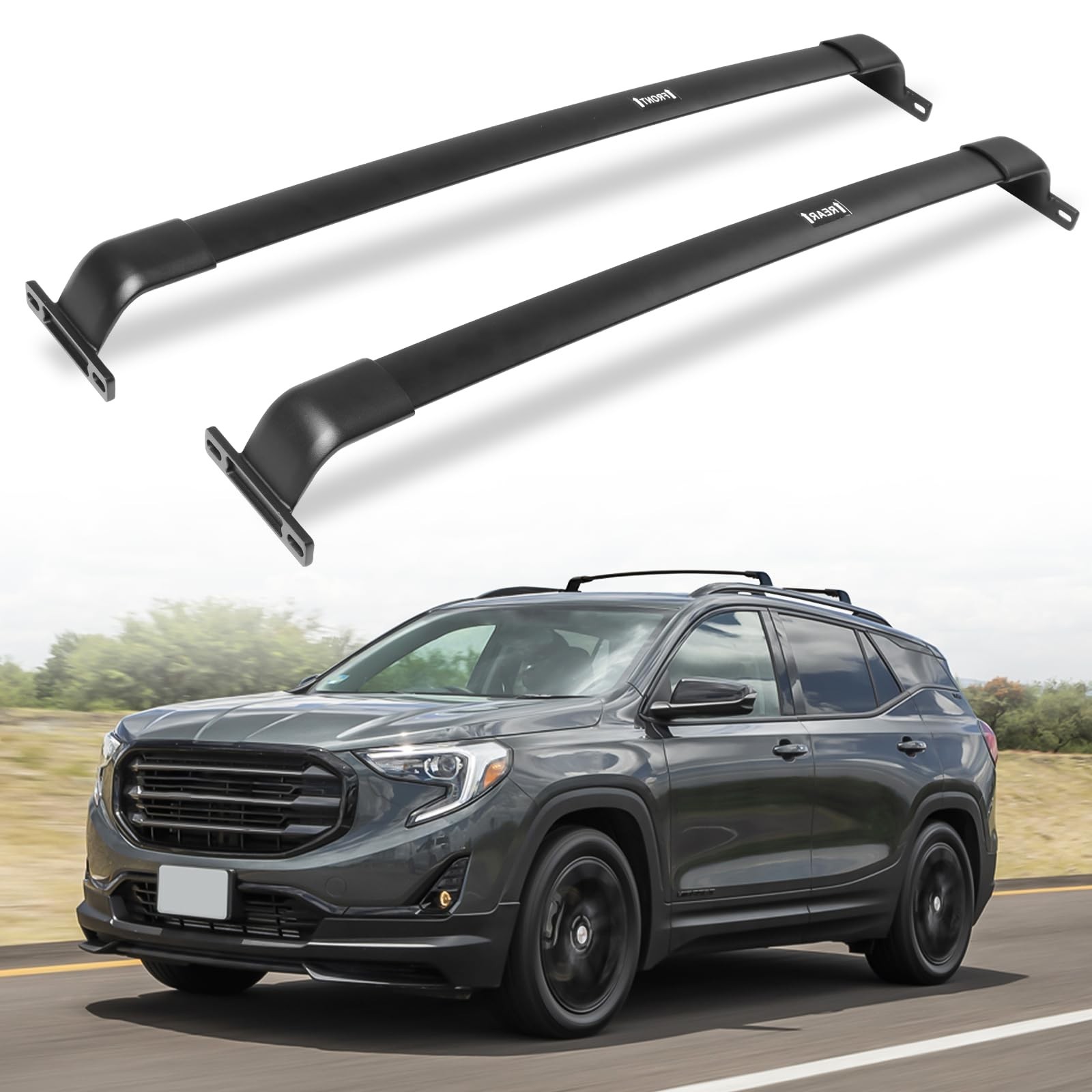 220lbs Cross Bar Roof Rack Fit for GMC Terrain 2018-2024 Cargo Carrier Crossb...
