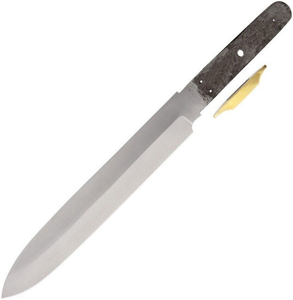 Knifemaking Camp Fixed Knife 9.5 Carbon Steel Blade Detachable Brass Guard-EG616