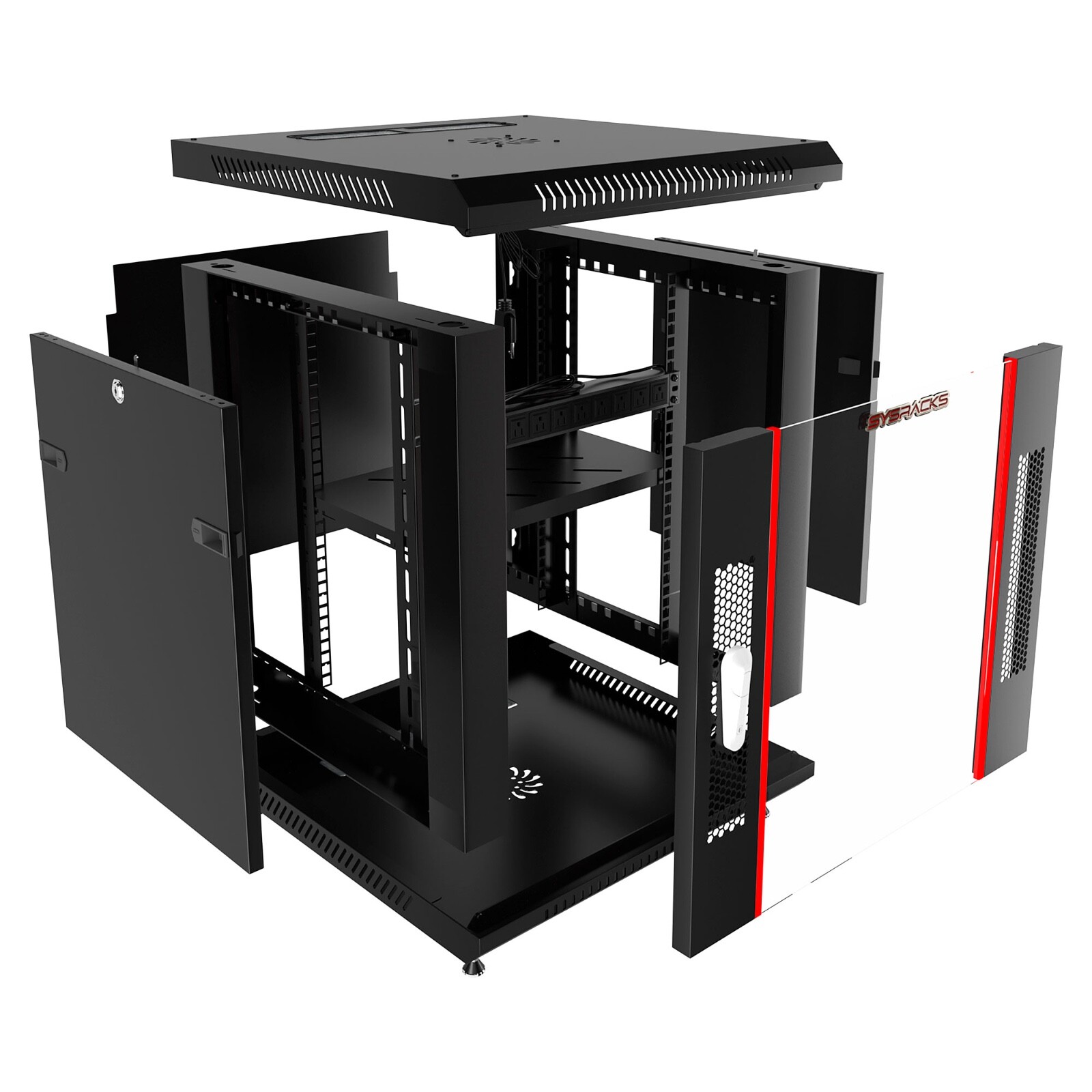 15U Sysracks Wall Mount IT Data Network Server Rack Cabinet Enclosure 18" Depth