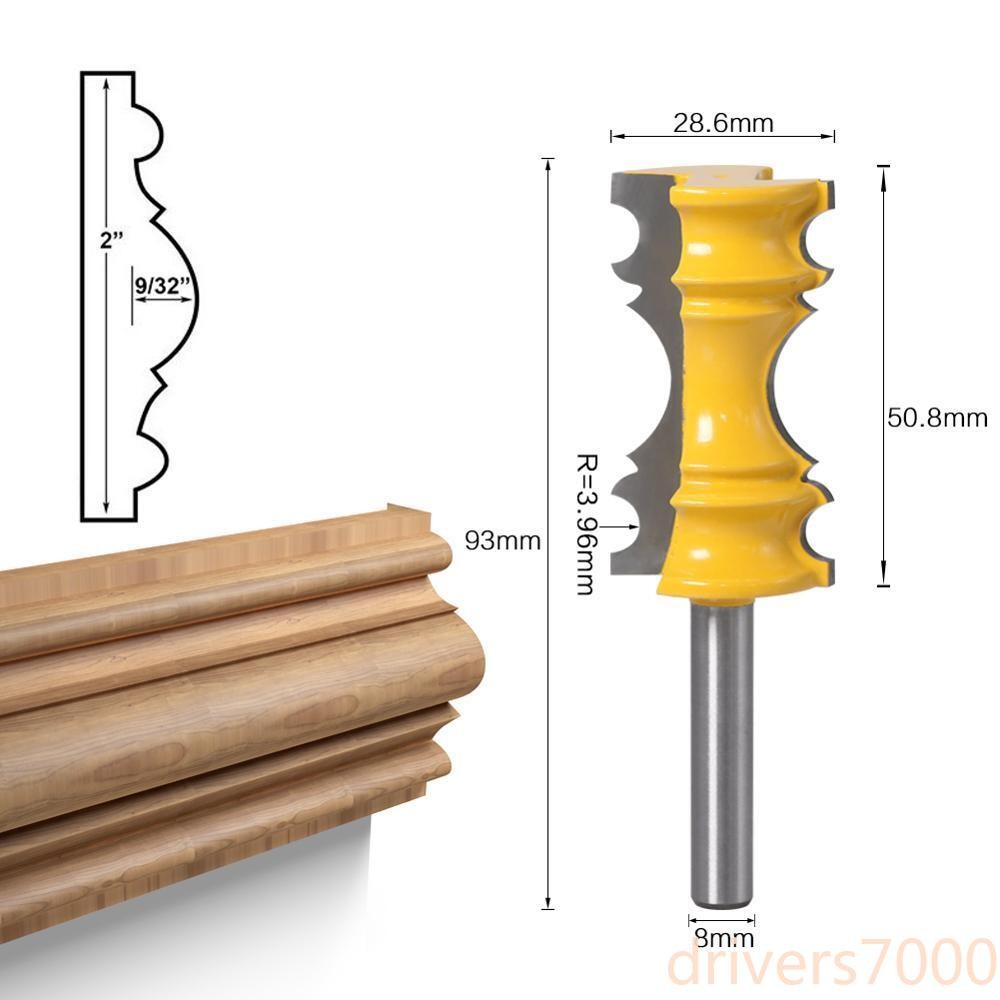 Elaborate Chair Rail Molding Router Bit 8mm Shank Line Knife Tenon Cutter