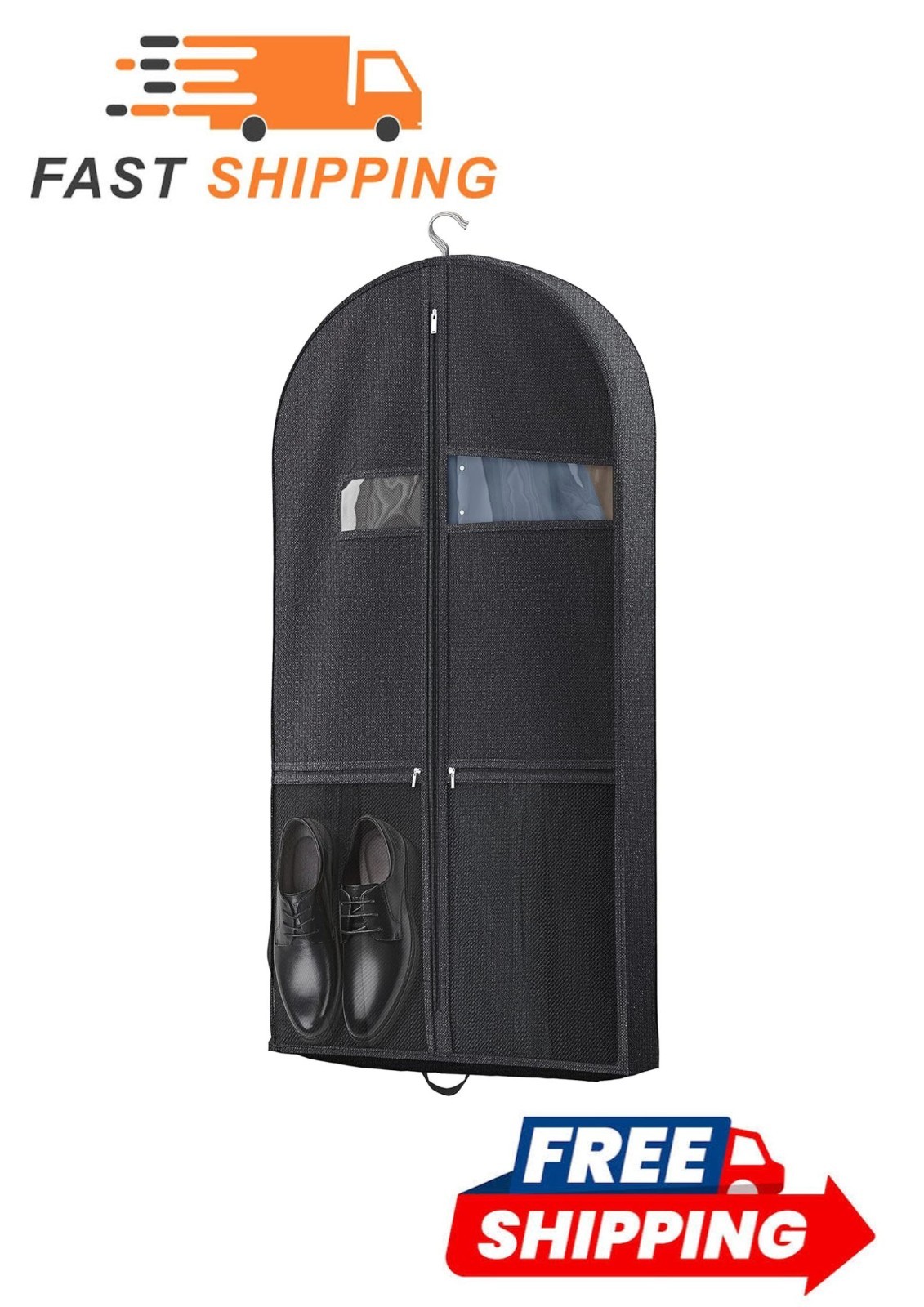 43" Travel Garment Bag with Accessories Zipper Pocket, Heavy Duty Suit Bag for S