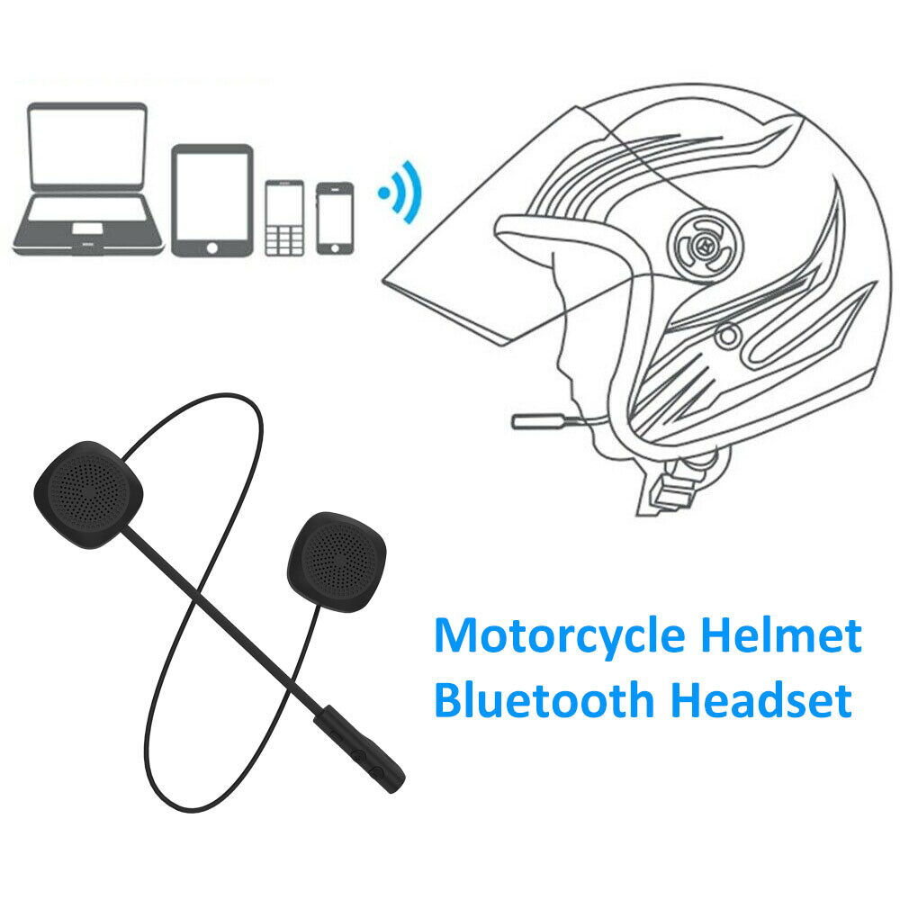 Helmet Headset Stereo Dual Earbuds Wireless Bluetooth for Motorcycle Bike Sports