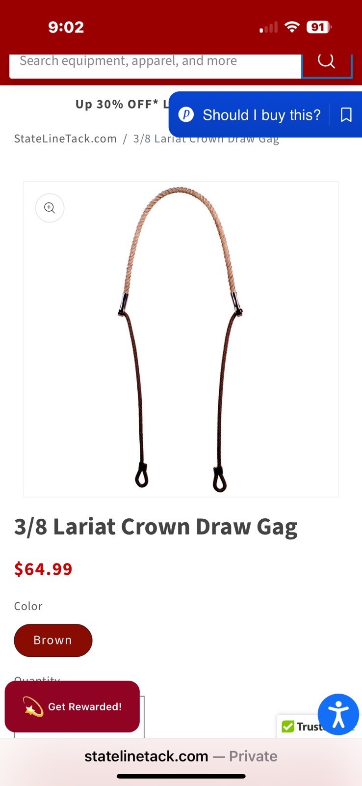 Lariat Reinsman Gag Bridle 1023