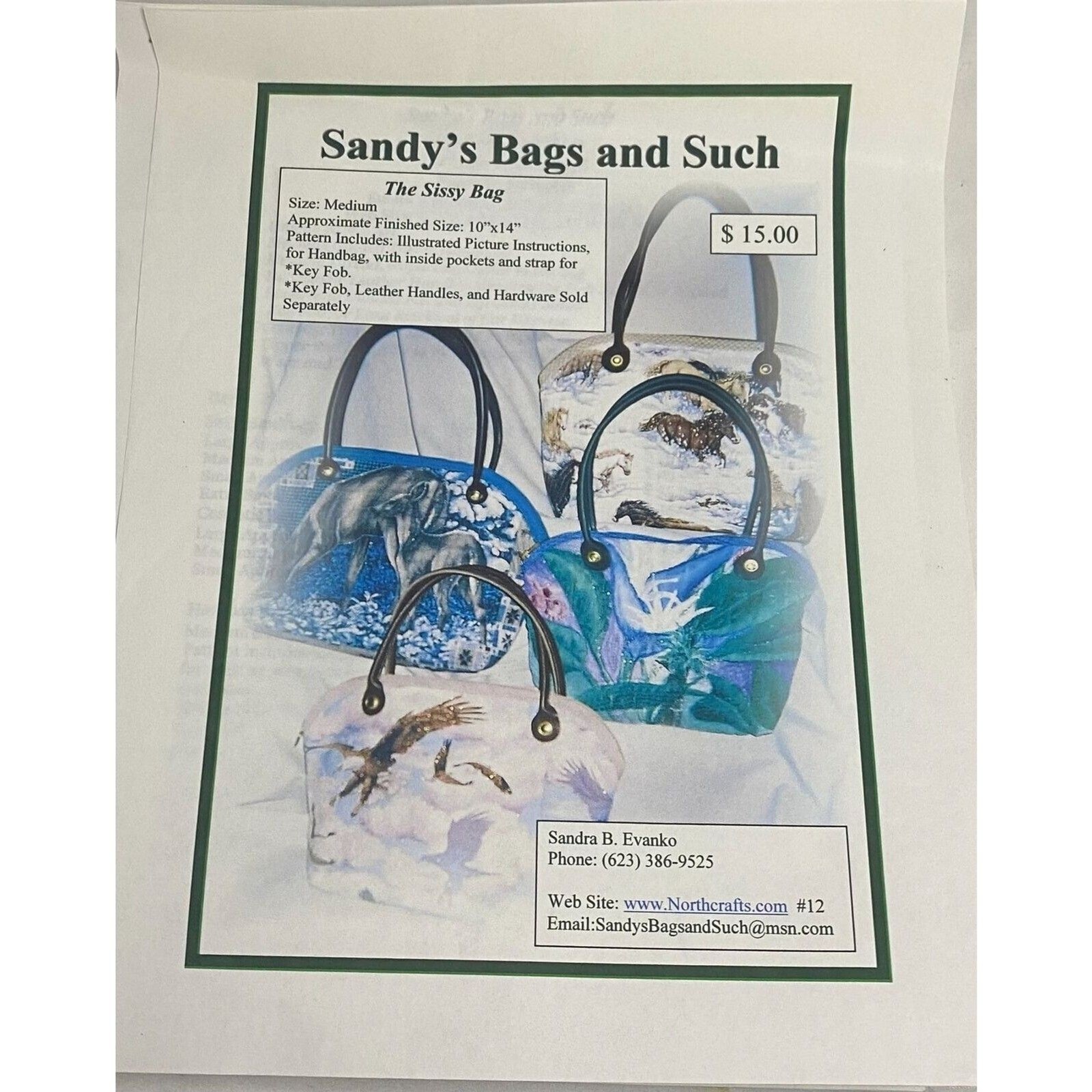 #5410 Sandys Bags and Such Sewing Pattern