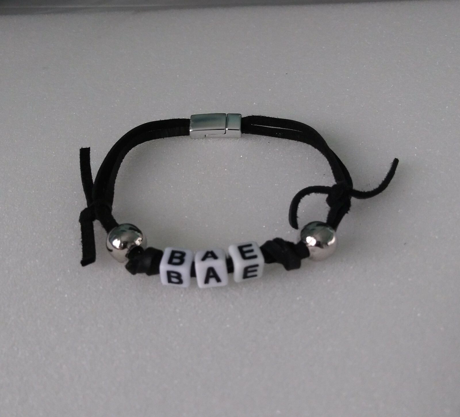 Fashionable Friendship Bracelet-Faux Leather and Beaded - One Of A Kind