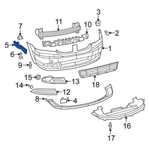 For 2009-2020 Dodge Journey Pair Front Bumper Bracket Support Left & Right Side