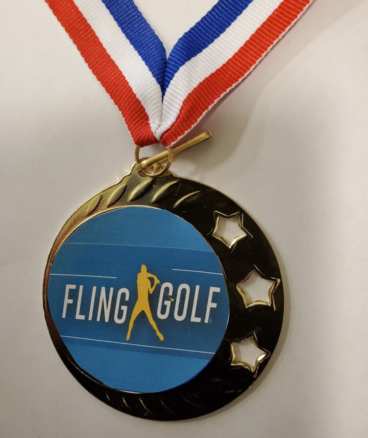 FlingGolf, Fling Golf, gold color medal, award, winner, new, with your engraving