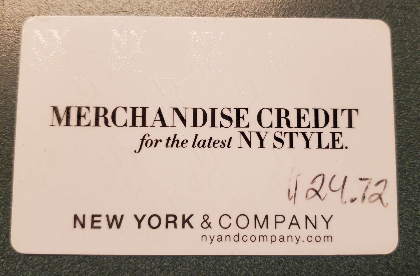New York and Company Gift Card Merchandise Credit 24.72