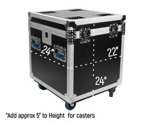 OSP Utility 22 " Stackable ATA Road Case 4" Wheels & 2 Side Snake Cable Holes
