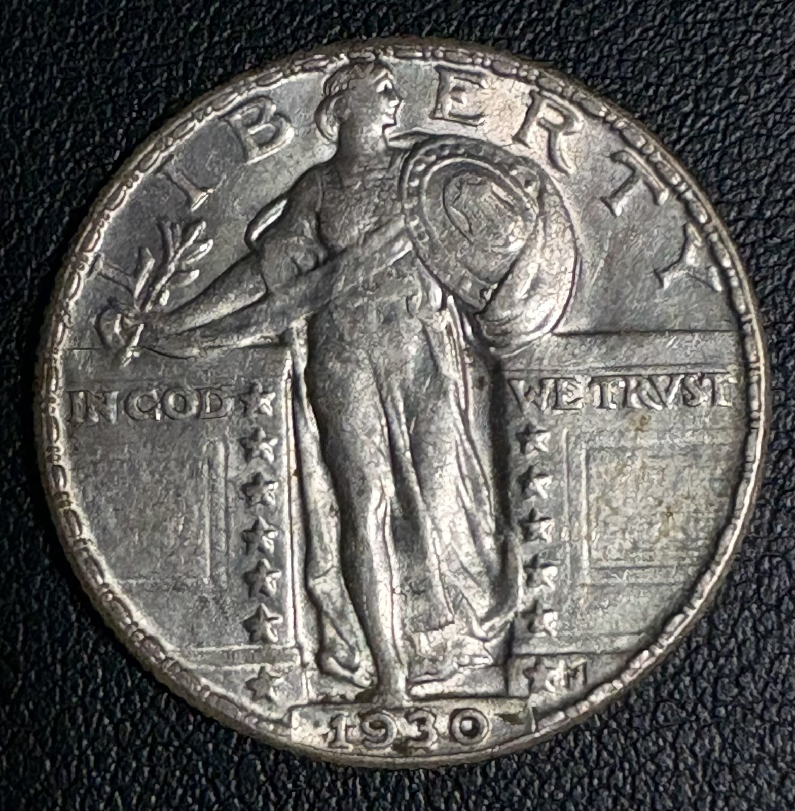 1930 Standing Liberty Quarter 25c US Silver Coin