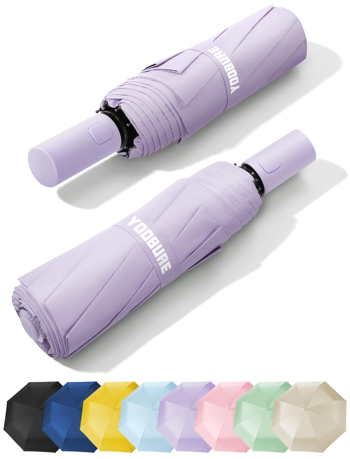Yoobure Automatic Travel Umbrellas 38" (open), 12" (folded), Purple-Just 1pc