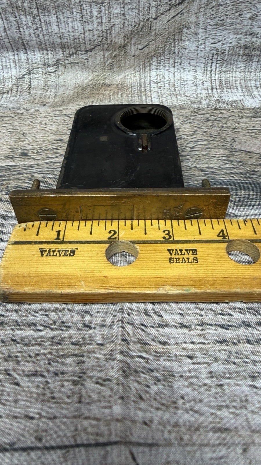 Vintage Yale Mortise Dead Bolt With Brass Faceplate