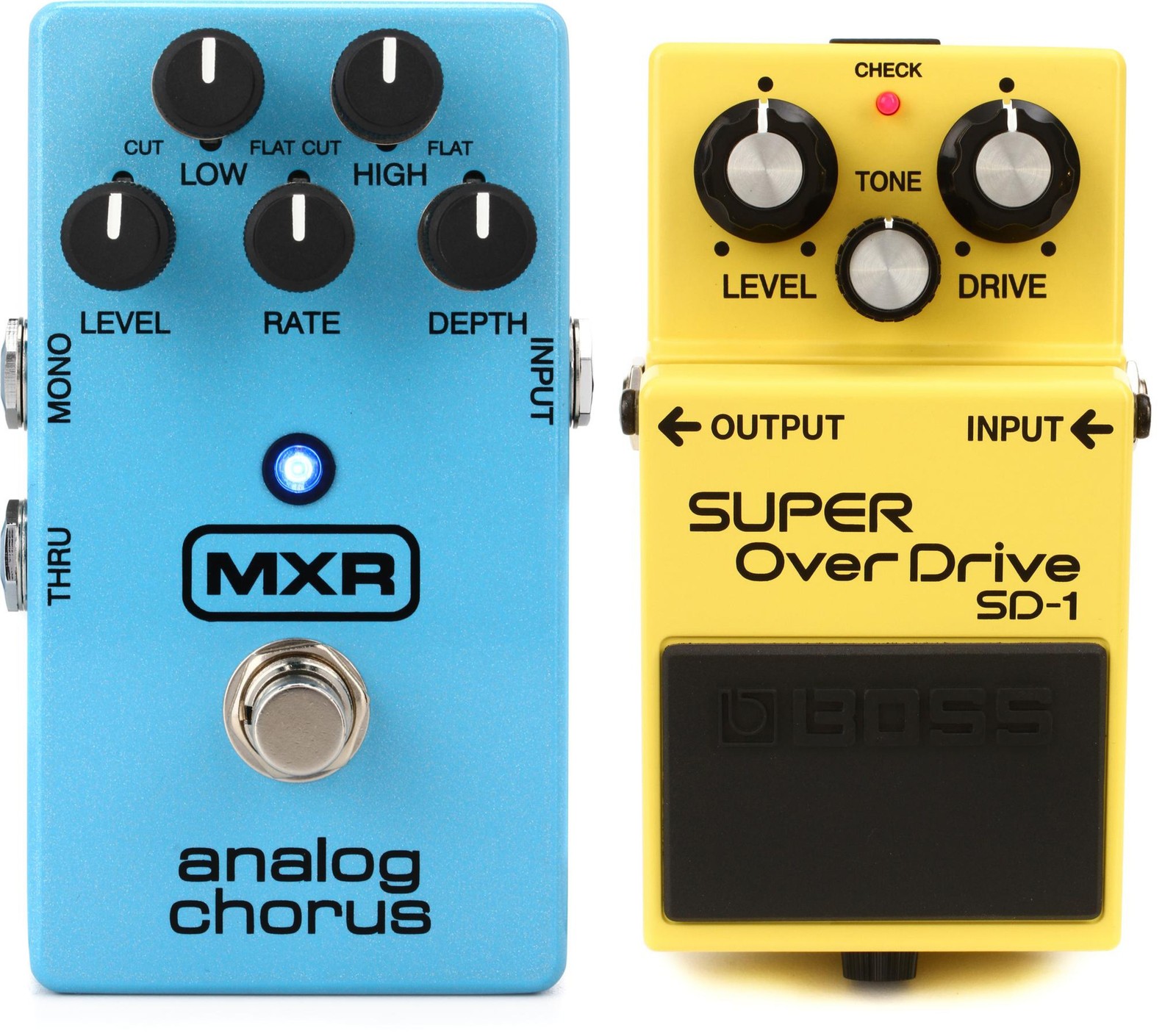 MXR M234 Analog Chorus Pedal + Boss SD-1 Super Overdrive Pedal Value Bundle