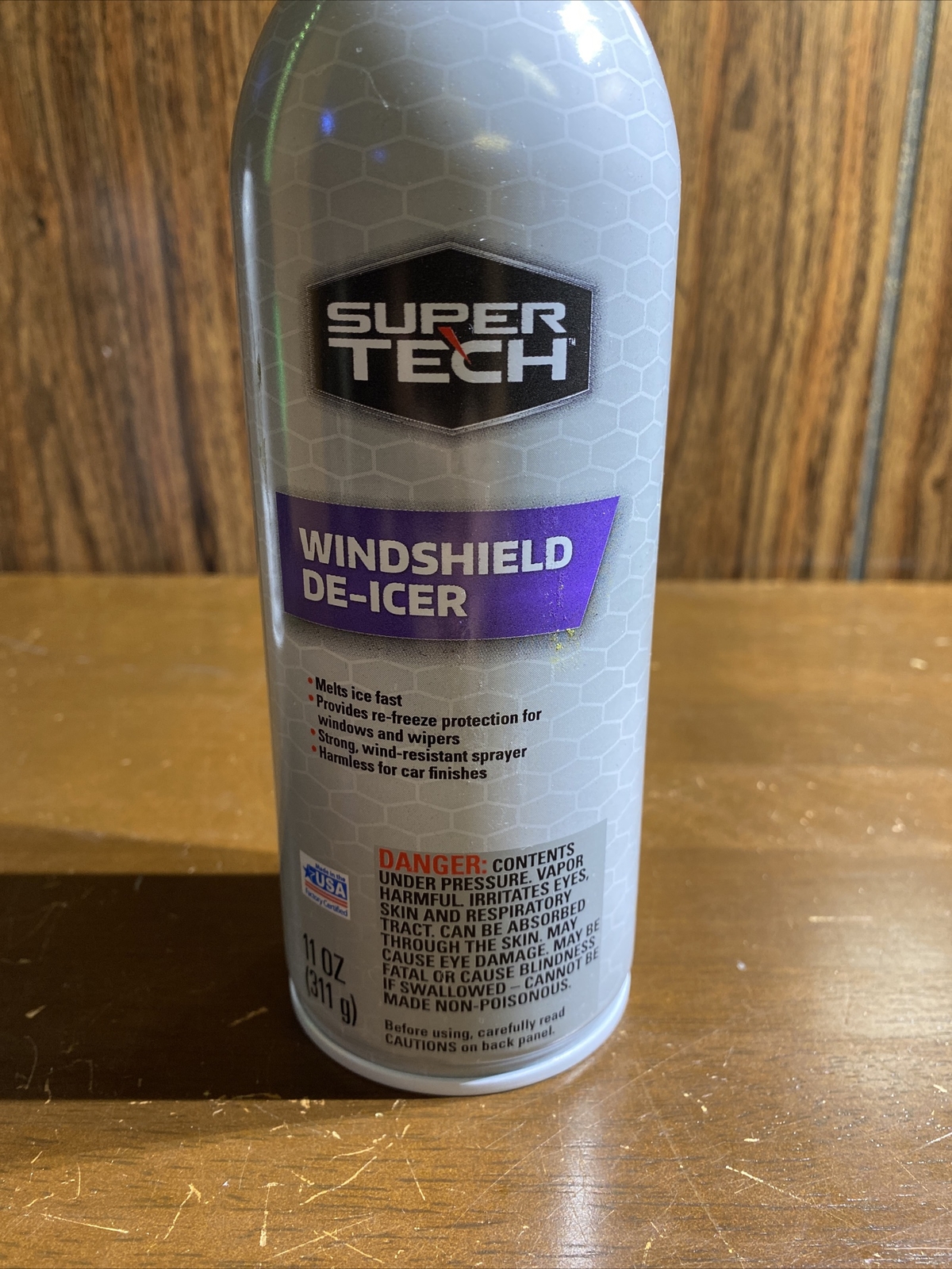 2-New Canisters Super-Tech Windshield De Icer, De-Icer Spray 11oz.Melts Ice.