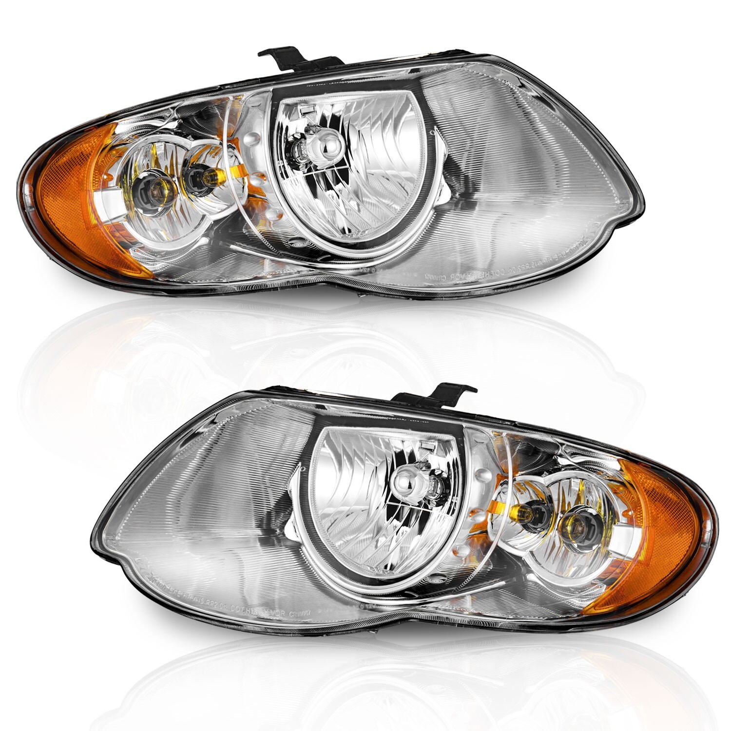Pair Headlights For 2005-2007 Chrysler Town & Country 119 inch Long Wheel Base
