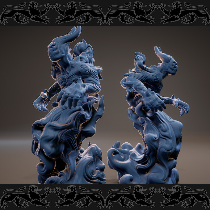 Shadow Elemental Dark Bad Monster DND Dungeon Dragons Beast Model