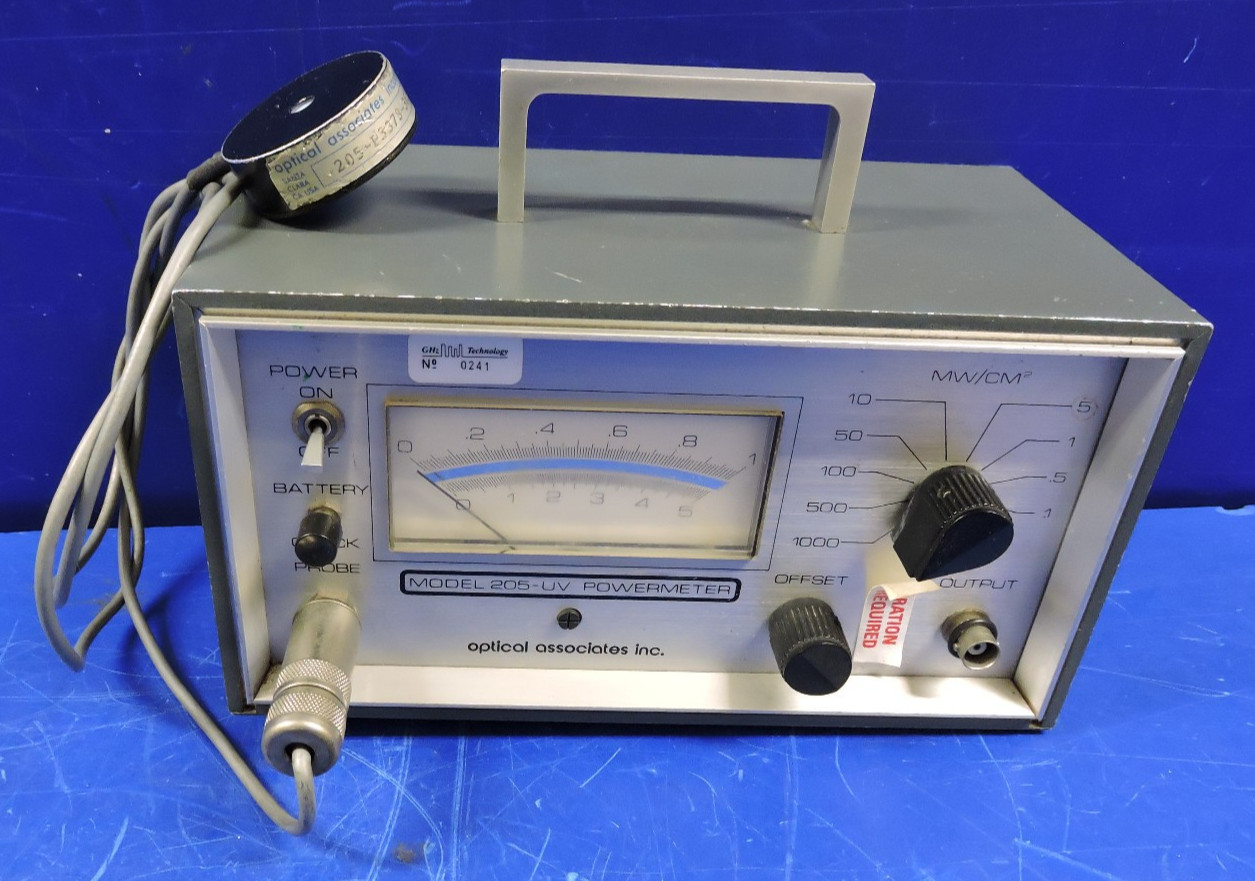 Optical Associates Inc 205-UV Power Meter / 205-P3378-365 Probe (Need Batteries)