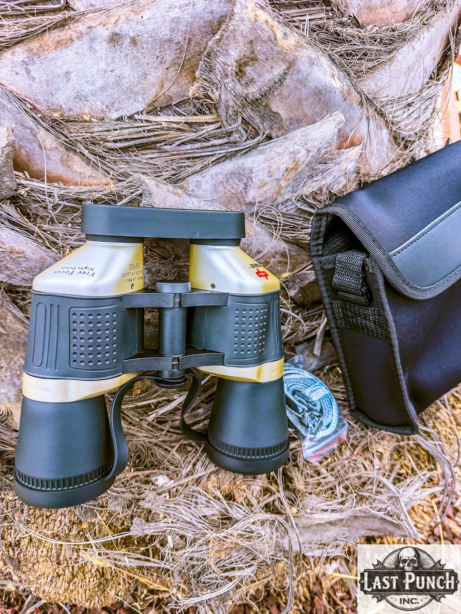 30x50 Free Focus Compact Binoculars High Resolution 119M/1000M Black & Tan