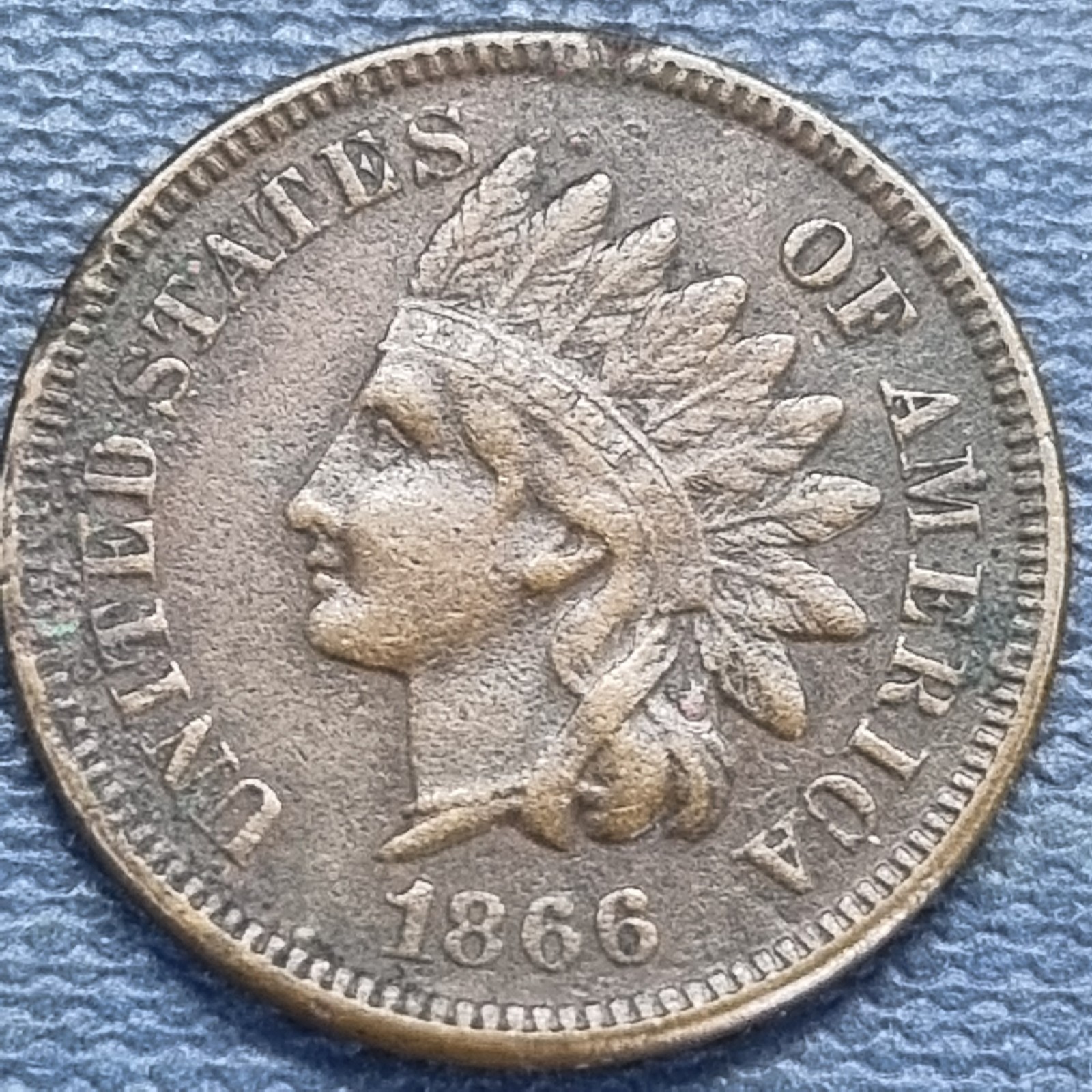 1866 Indian Head Cent 1c XF #99286