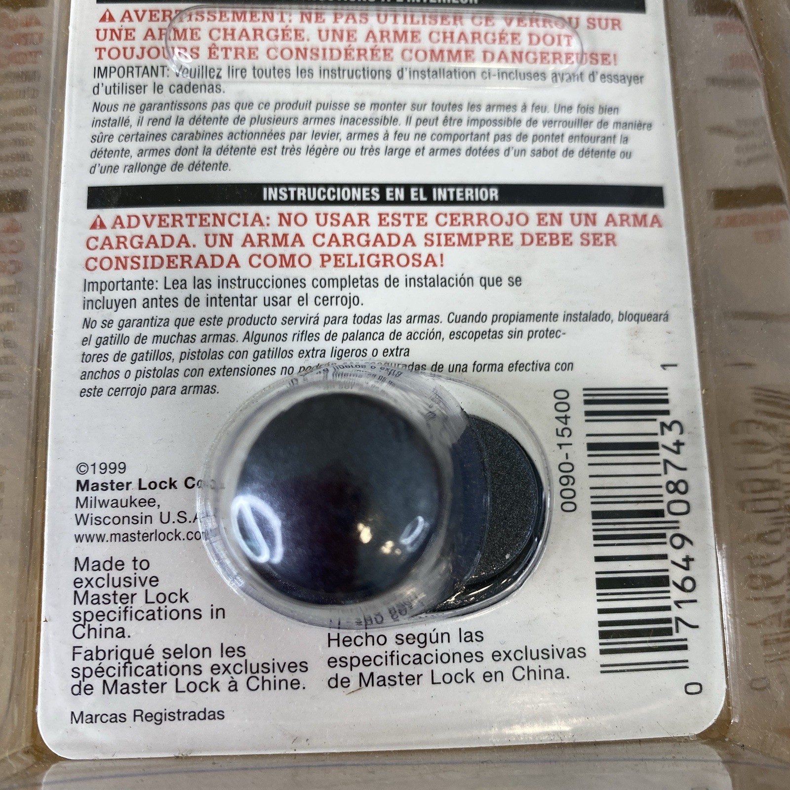 Master Lock Keyed Gun Trigger Lock 2 Keys Masterlock Gunlock New In Package