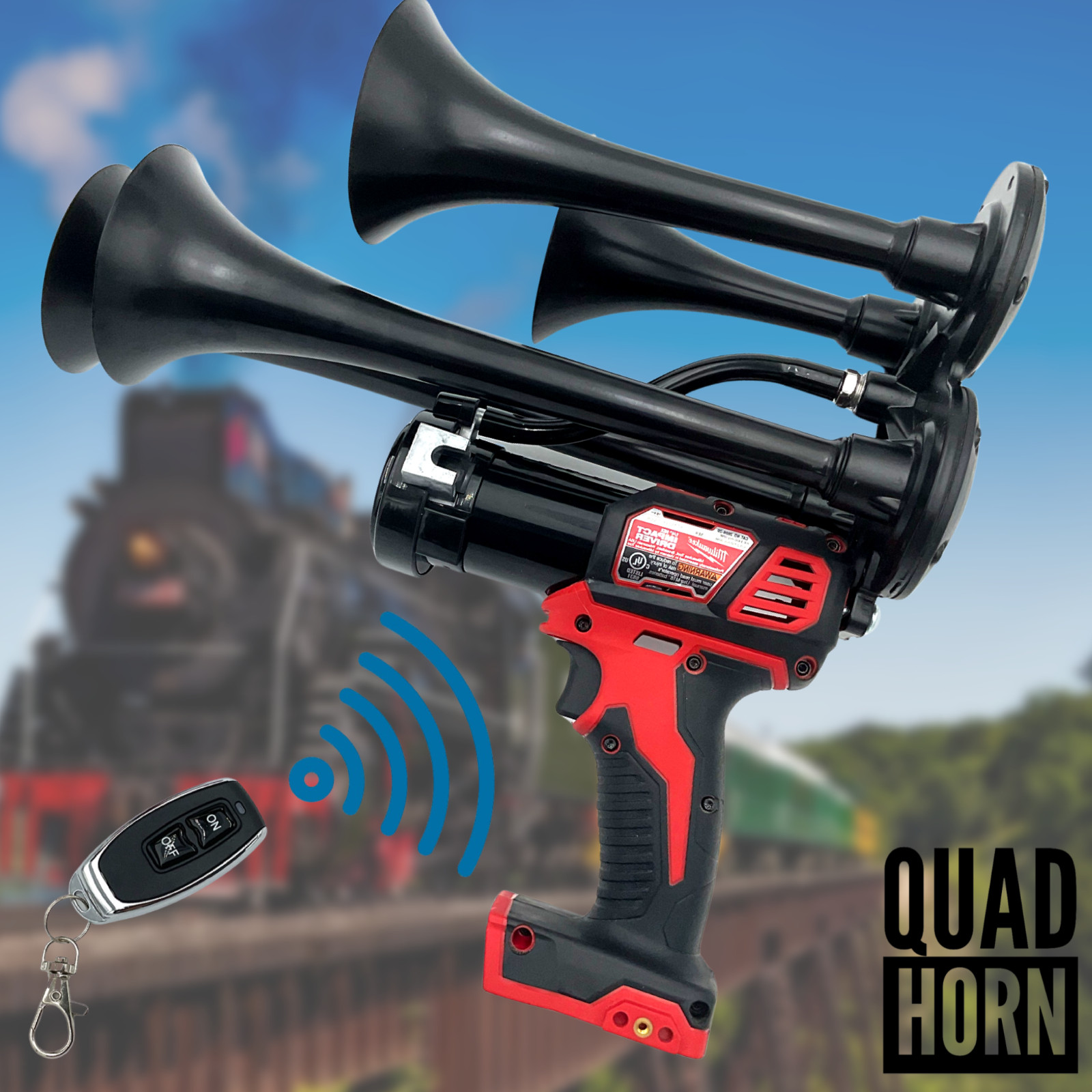 💥GatorBlast™for Milwaukee 18V Battery impact tool Train Air Horn 4X +REMOTE