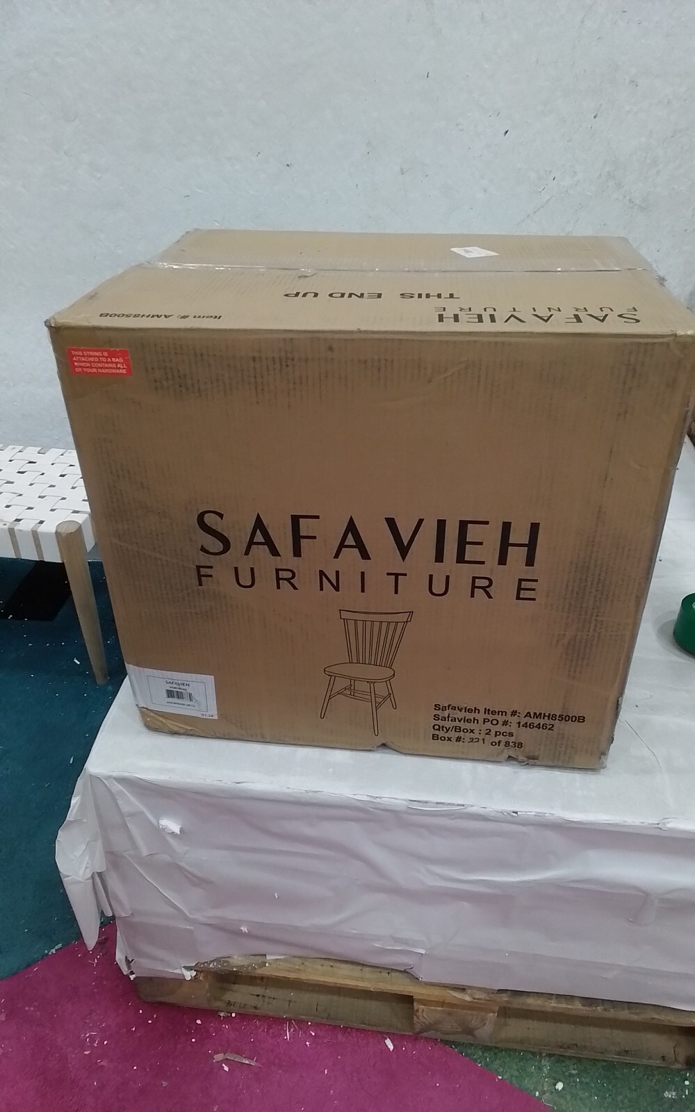 Safavieh PARKER SPINDEL SIDE CHAIR, Reduced Price 2172736844 AMH8500B