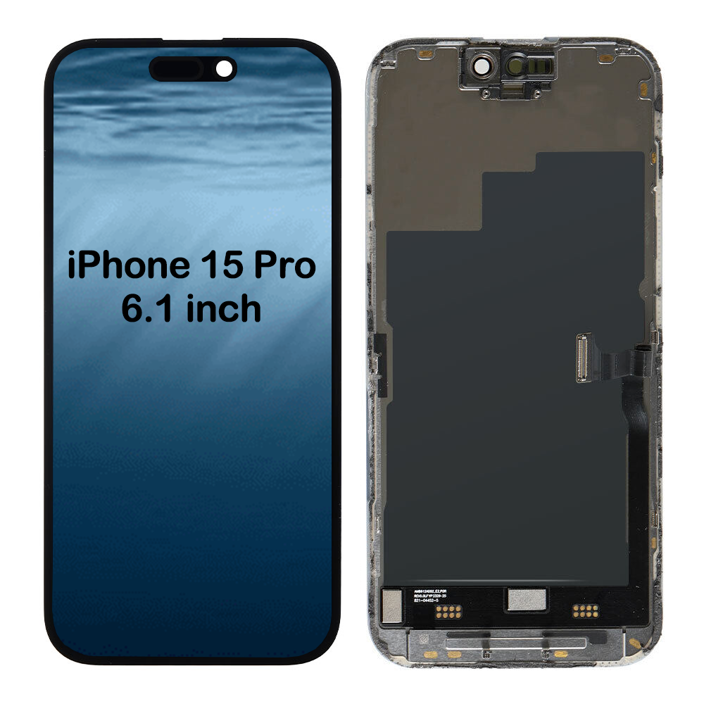 For iPhone 15 Pro Soft OLED Display Touch Screen Digitizer Glass Replacement Kit