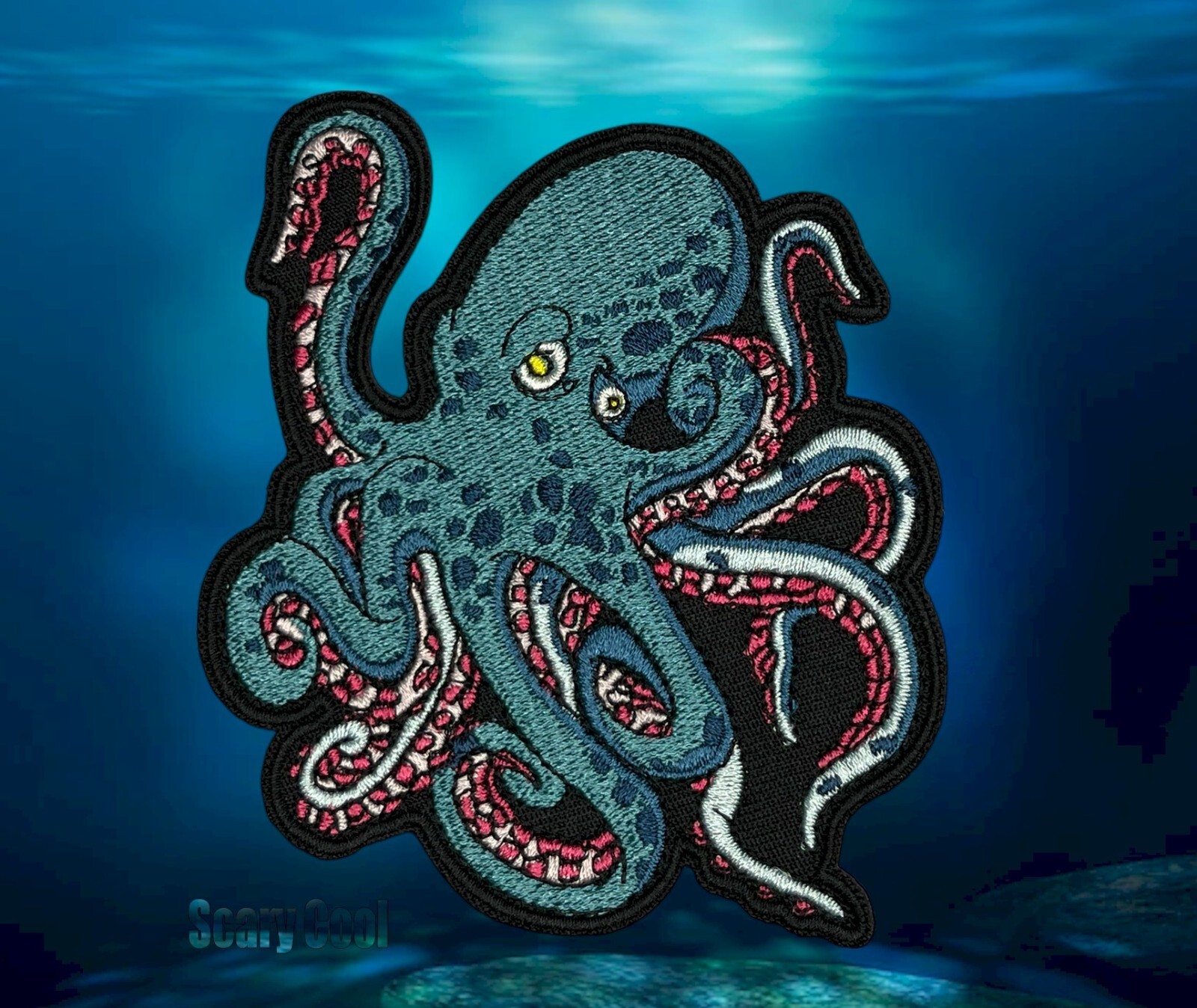 New  Octopus Kraken Iron On Horror Embroidered Gothic Biker Patch