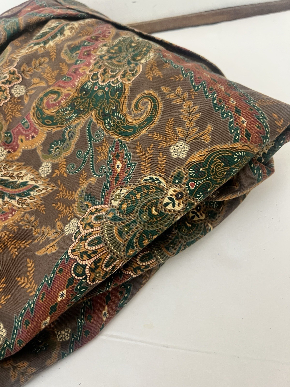 1 Ralph Lauren RUE DES ARTISTES PAISLEY Brown Floral Euro Sham Pillowcase