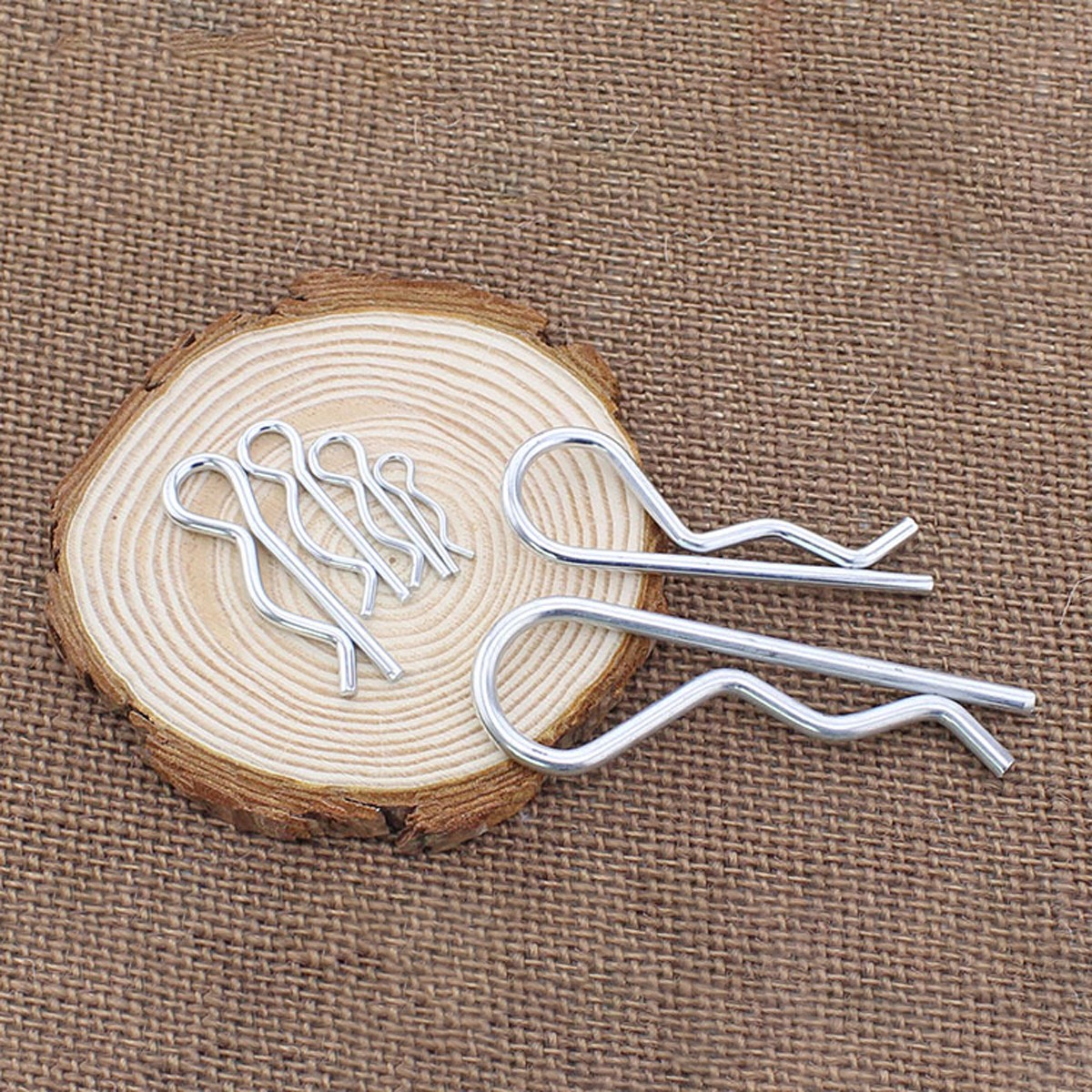 R Clips Bright Zinc Plated Retaining Split Pins for Clevis Pins M1.6 M2 M2.5 M3