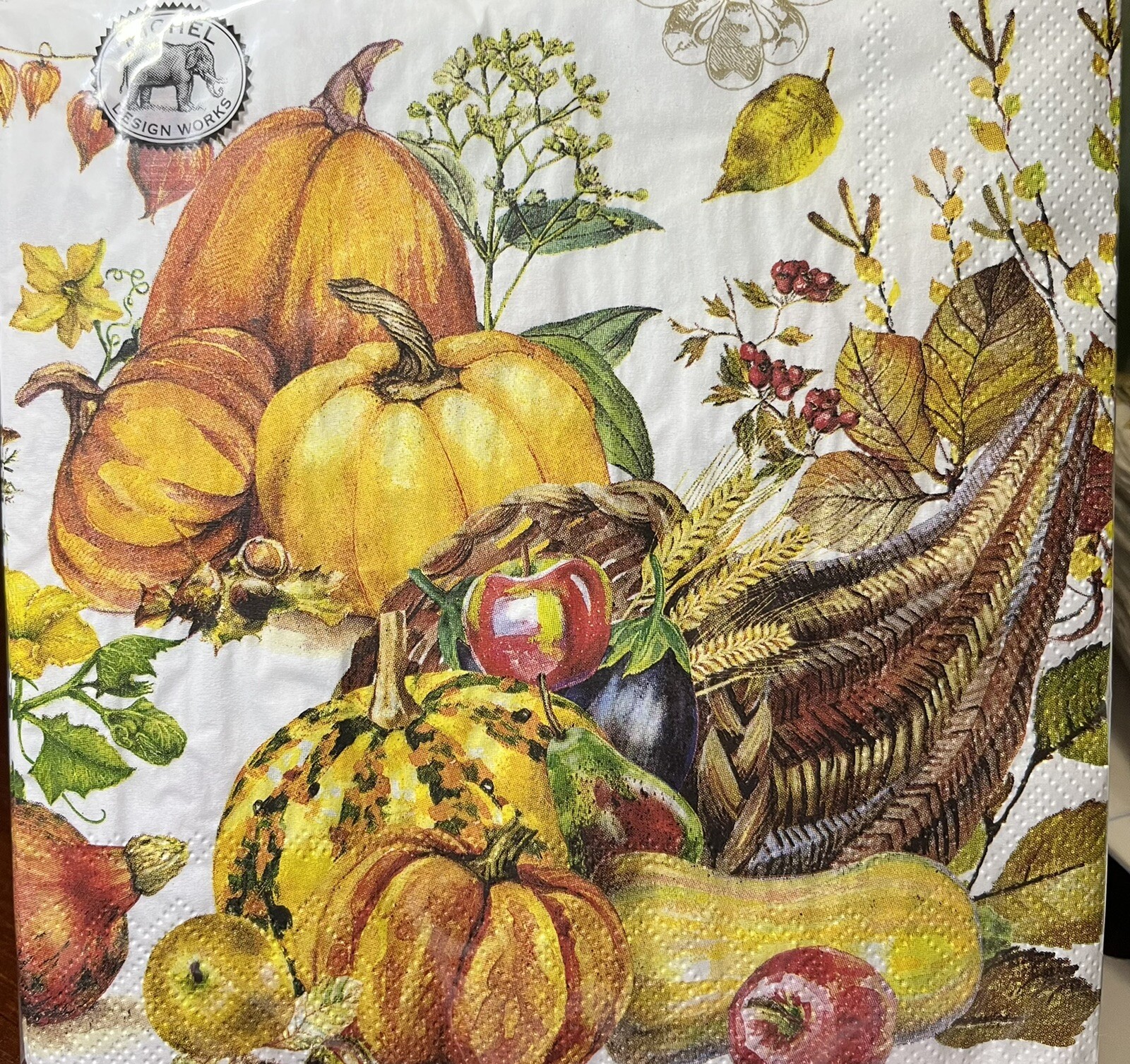 Michel Design Works 20 Paper Luncheon Napkins-Pumpkin Prize