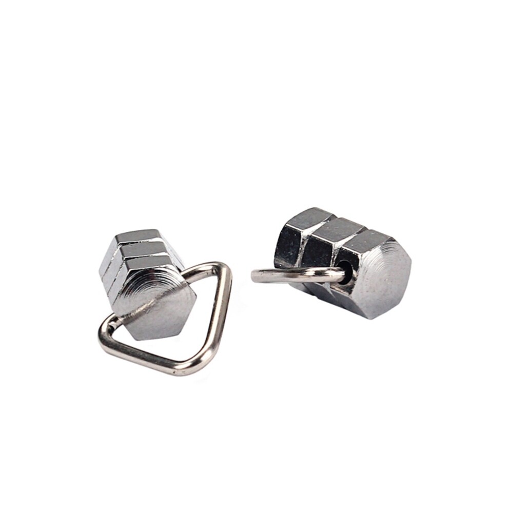 2PCS Strap Lock Strap Button Banjo Guitar Strap Hook Button for Banjo (Silver)