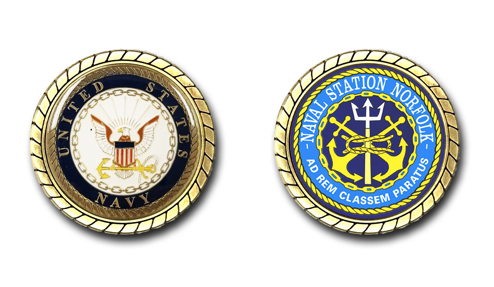 US Navy Naval Station Norfolk Challenge Coin Officially Licensed US Navy