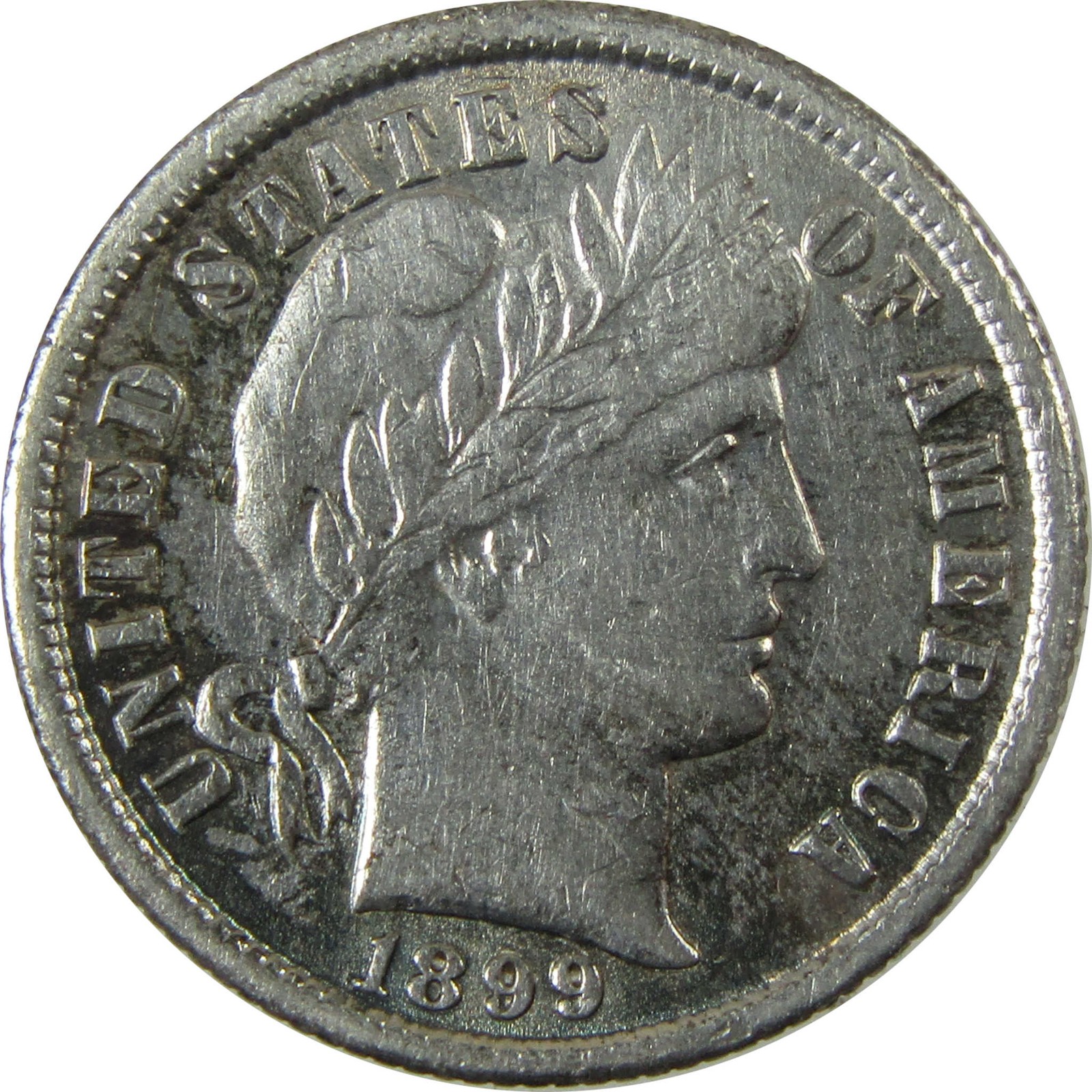 1899 Barber Silver Dime XF EF Extremely Fine Details SKU:CP1027