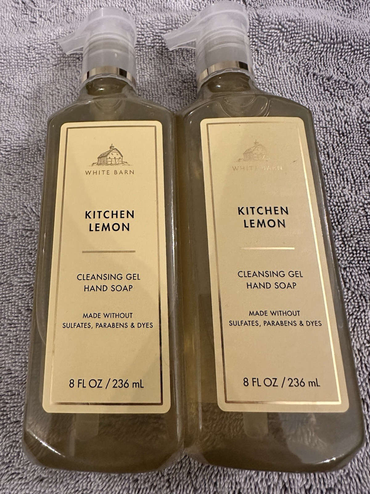 Lot Of 2 Bottles - BATH & BODY WORKS KITCHEN LEMON DEEP CLEANSING GEL HAND SOAP