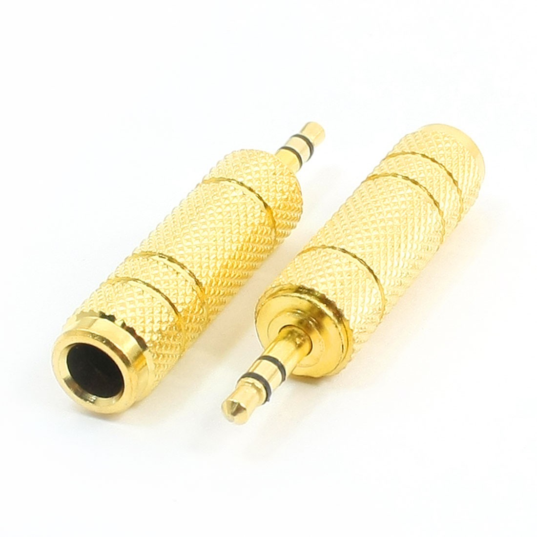 2Pcs 6.5mm Female to 3.5mm Male Audio Video Adapter for Headphone