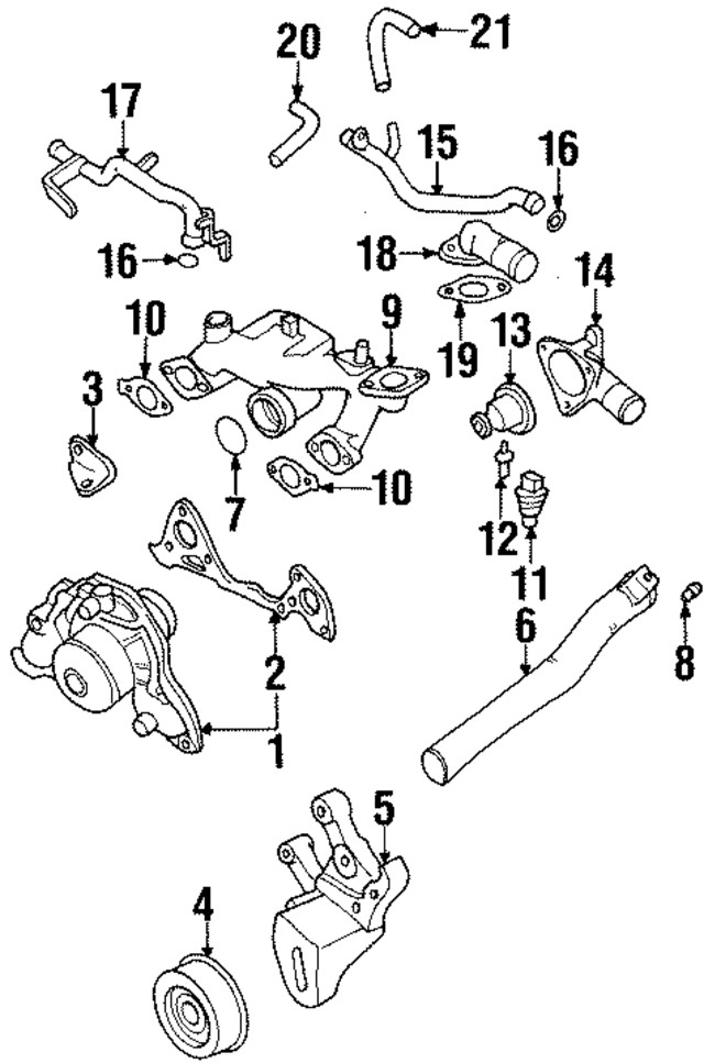 Genuine Mitsubishi Inlet Pipe Bolt MF140021