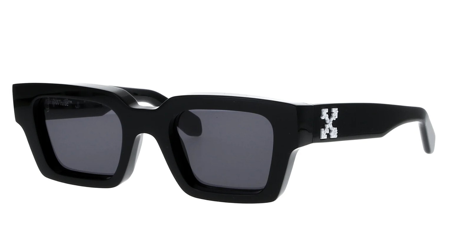 Off White Virgil OERI008 1007 Black Dark Grey Lens Sunglasses New 50mm