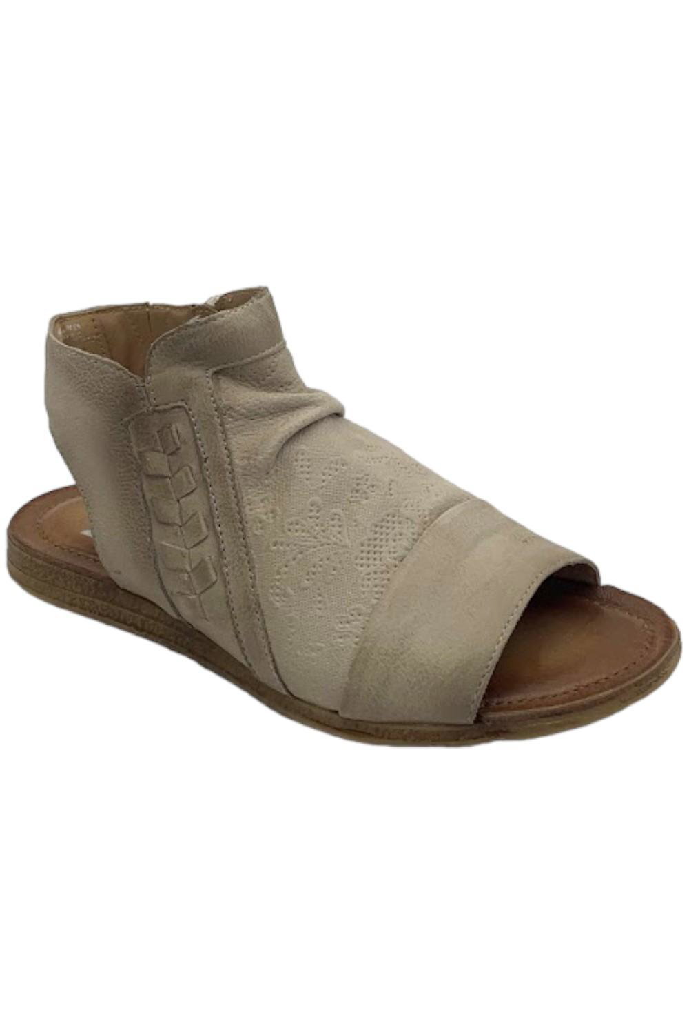 Miz Mooz Wide Width Leather Ruched Sandals Linen