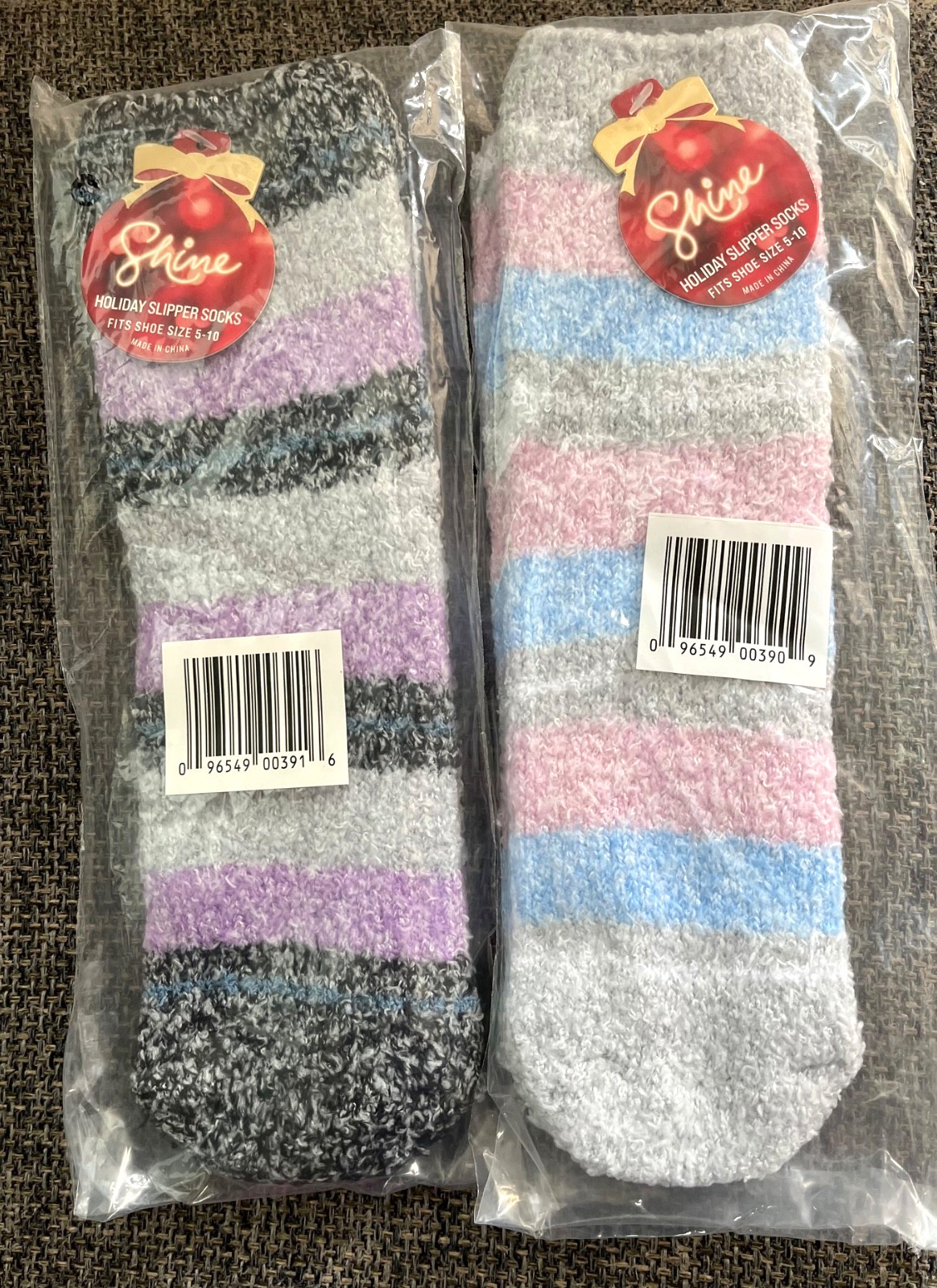 NEW! 4 Pair of Women's SHINE Cozy Crew Socks Shoe Size 5-10 FREE SHIPPING!