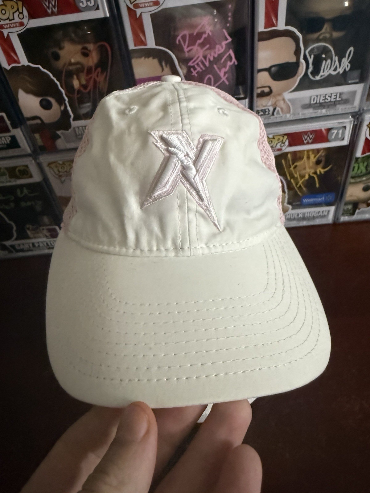 WOMENS Northwest Arkansas Naturals Strapback Hat / Cap - White And Pink