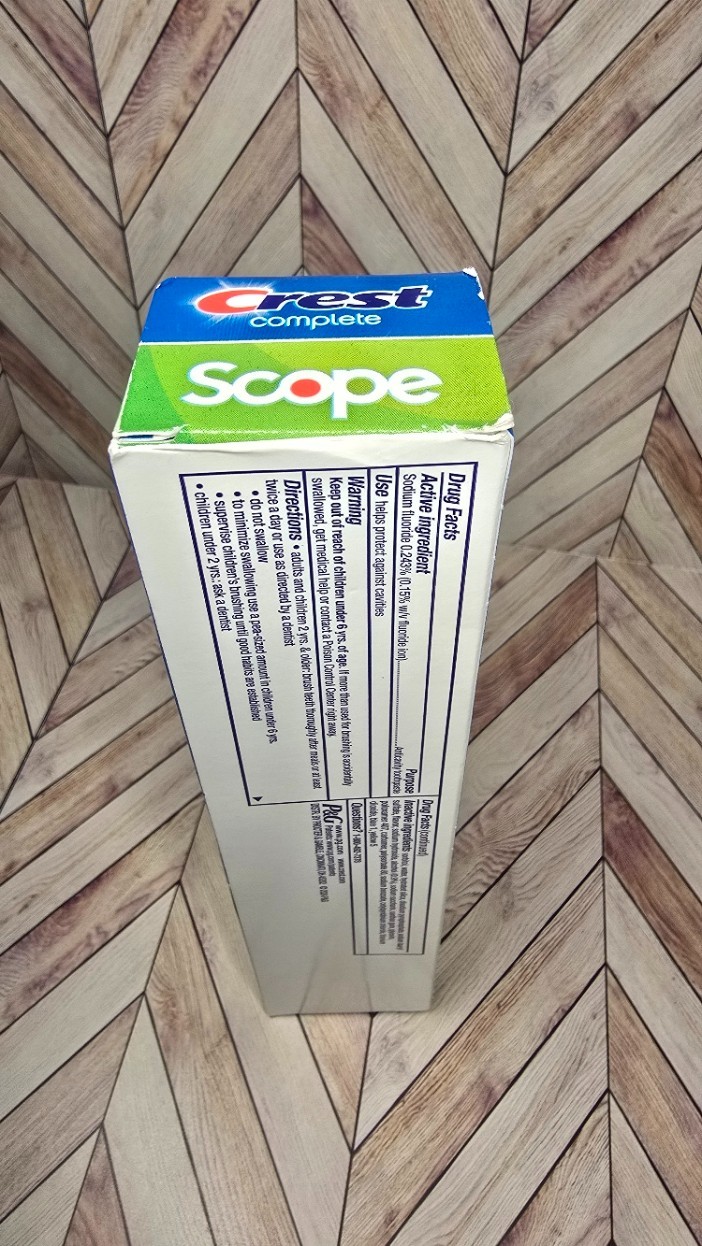 Crest Complete + Scope Pro Advanced Anticavity Toothpaste 8.2oz Exp 7/28 NEW