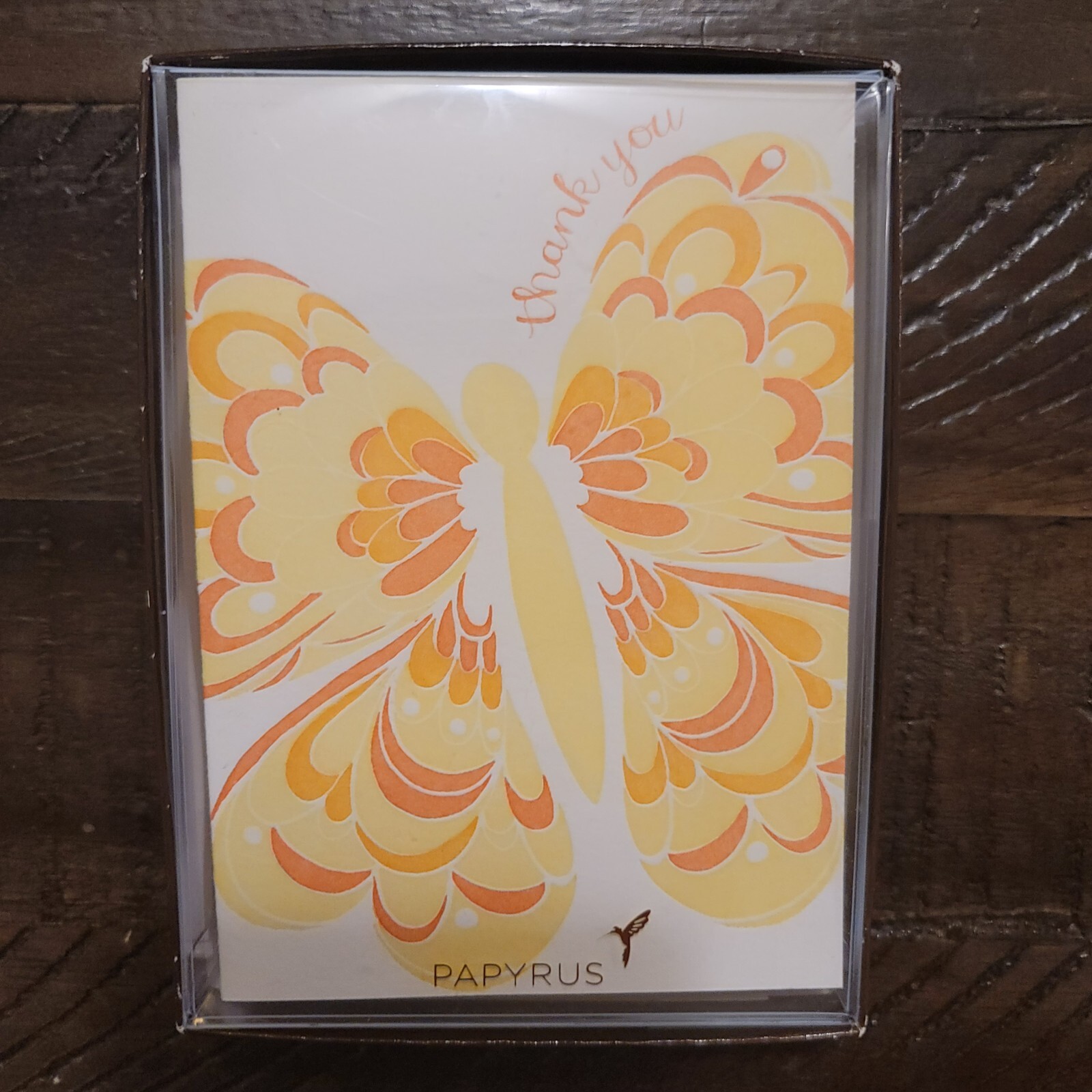 PAPYRUS BUTTERFLY THANK YOU NOTE CARDS WITH ENVELOPES, 8-COUNT