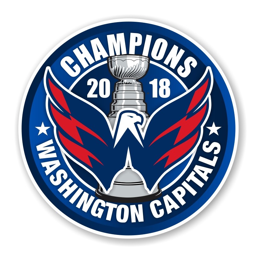 Washington Capitals 2018 Stanley Cup Champions Round Decal / Sticker Die cut (B)