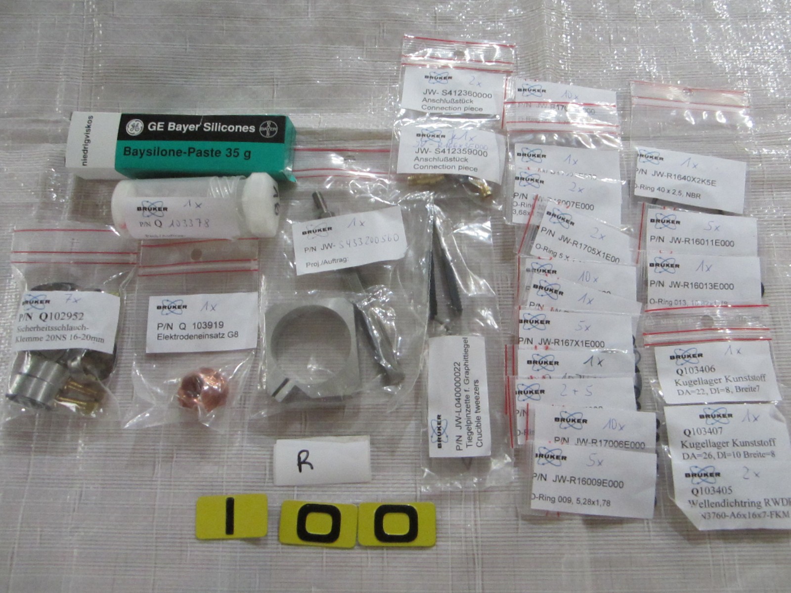BRÜKER ELEMENTAL Q103535 STARTER KIT FOR MODEL G8 GALILEO ANALYZER