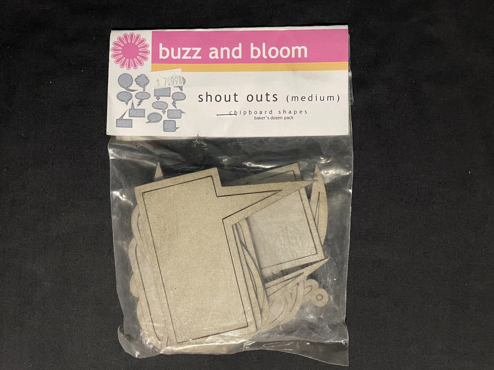 BUZZ AND BLOOM CHIPBOARD "SHOUT OUT" SHAPES