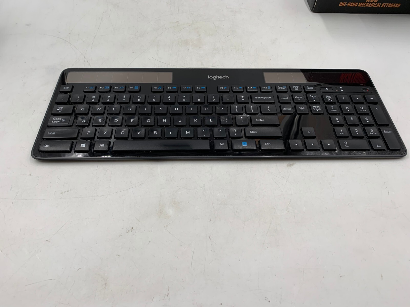 Logitech K750 MK750 Wireless Solar Keyboard- NO Receiver - Black (NEEDS BATTERY)