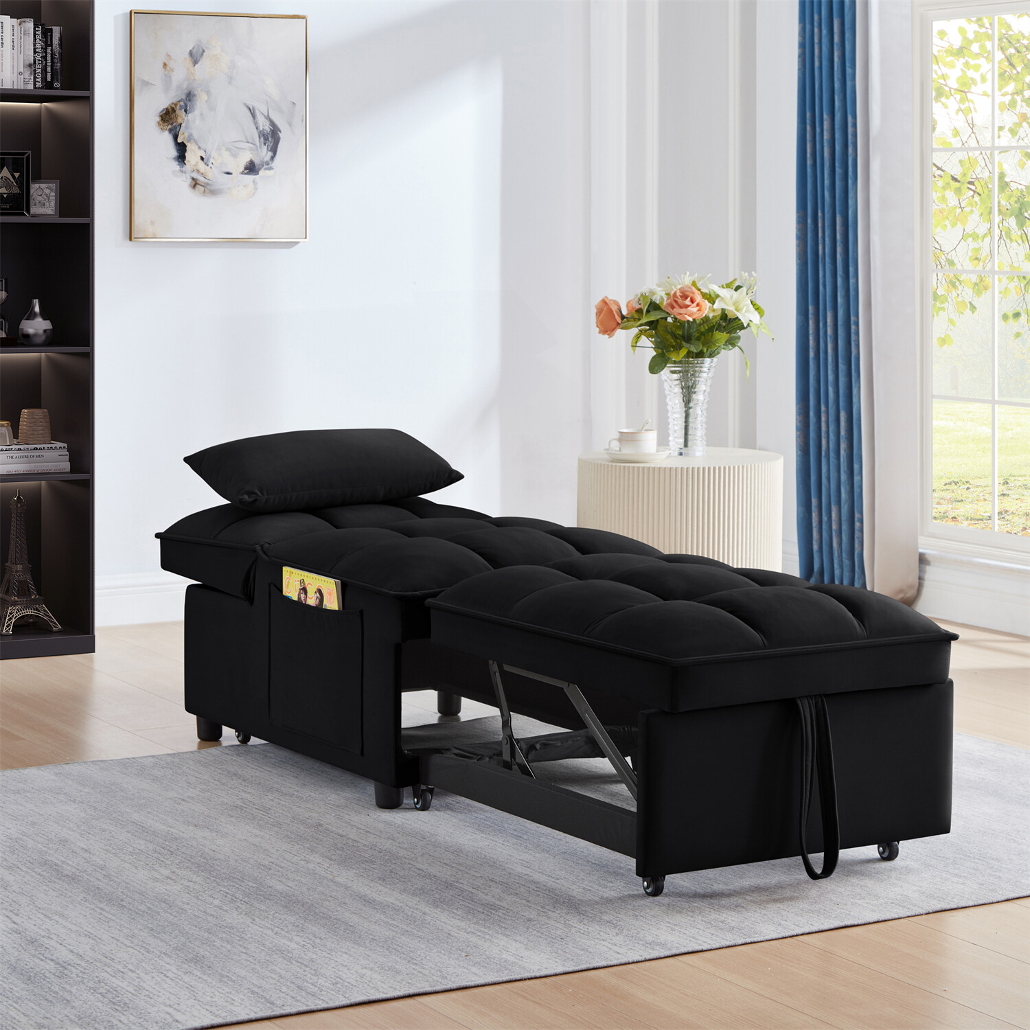 Convertible Sofa Bed 4 in 1 Multi-Functional Folding Recliner Sleeper Sofa Chair